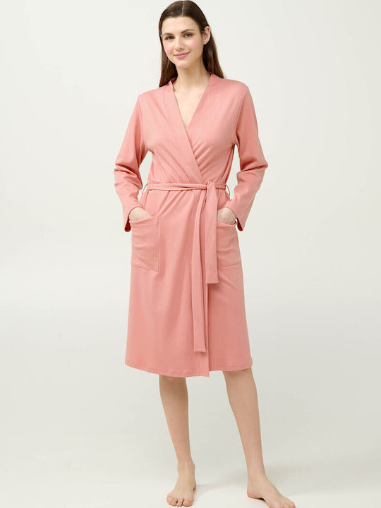 Vamp Winter Women's Robe Pink Tan