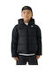 Kids Quilted Short Jacket with Lining and Hood Black