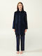 Vamp Winter Women's Fleece Robe Blue