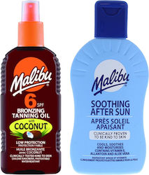 Malibu Coconut Tanning Oil Spf6 200ml + After Sun Balm 200ml