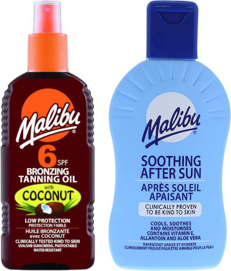 Malibu Coconut Tanning Oil SPF6 200ml + After Sun Balm 200ml