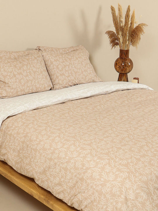 Sunshine Παπλωματοθήκη Βαμβακερή Μονή 170x250 Cotton Feelings 2052 2052 Beige