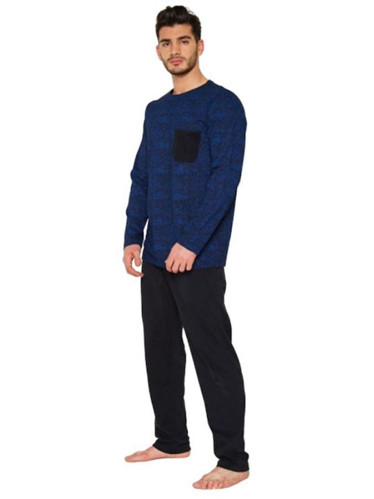 Arnetta Men's Winter Pajamas Set Dark Blue