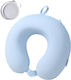 Light Blue Memory Foam Travel Pillow