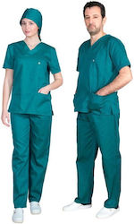 Alezi Unisex Set Pantaloni și Bluza Medicală Verde
