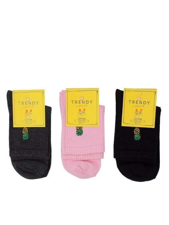 Trendy Pineapple Femei Șosete Multicolour 3Pachet