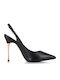Leder Pumps Schwarz