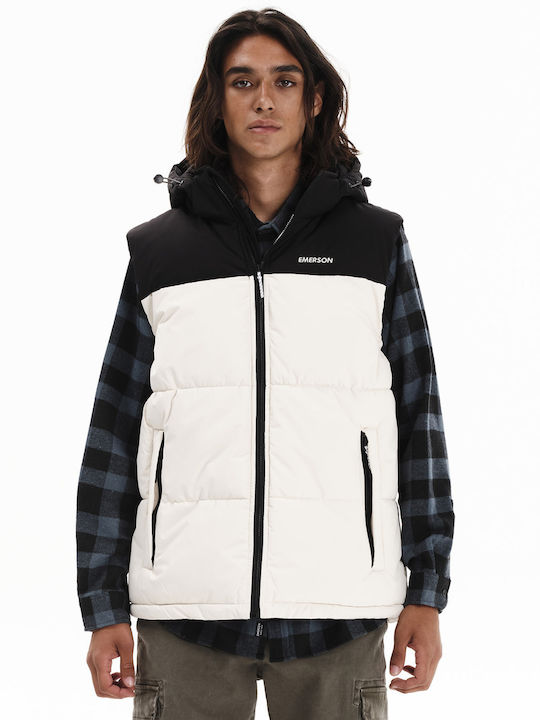 Emerson Sleeveless Jacket Puffer Waterproof CREAM/BLACK 