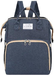 Wickeltasche-Wickelrucksack Blau 42x32x22cm.