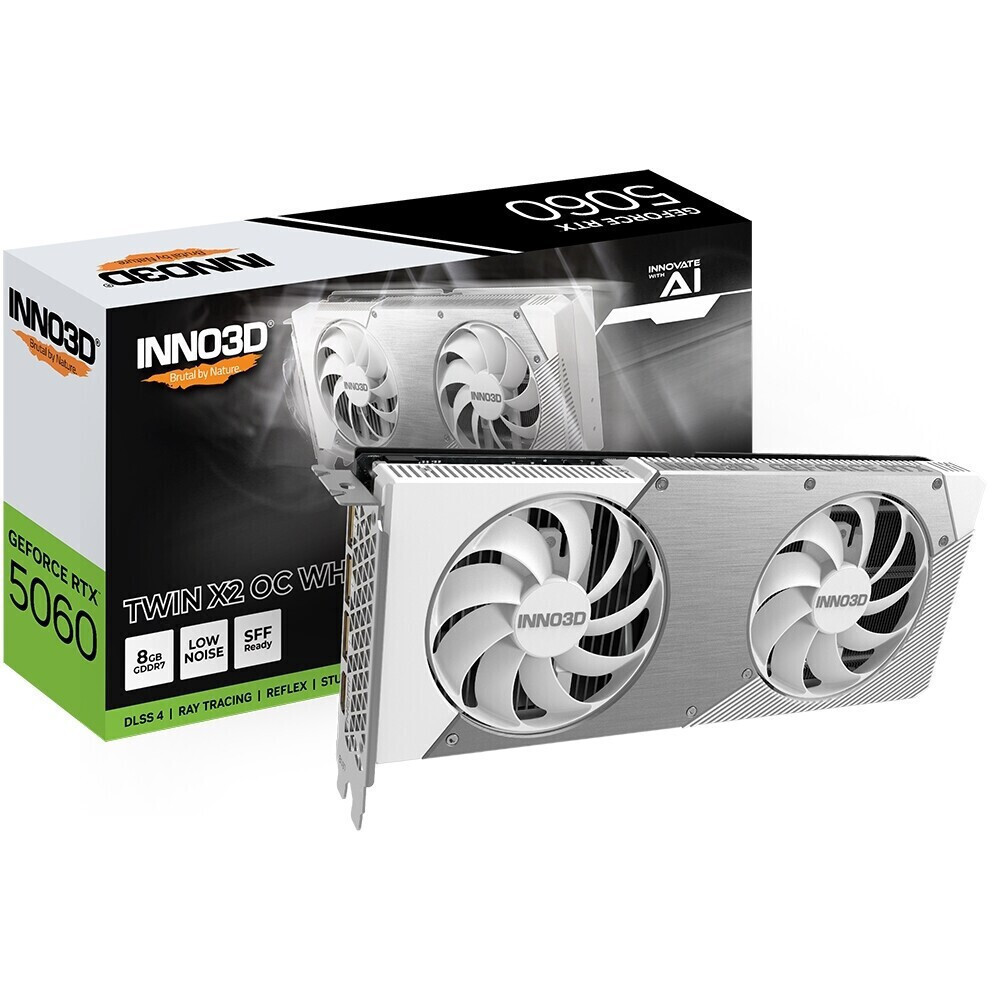 Inno 3D GeForce RTX 5060 8GB GDDR7 TWIN X2 OC White Κάρτα Γραφικών