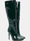 Leather Women's Boots Green