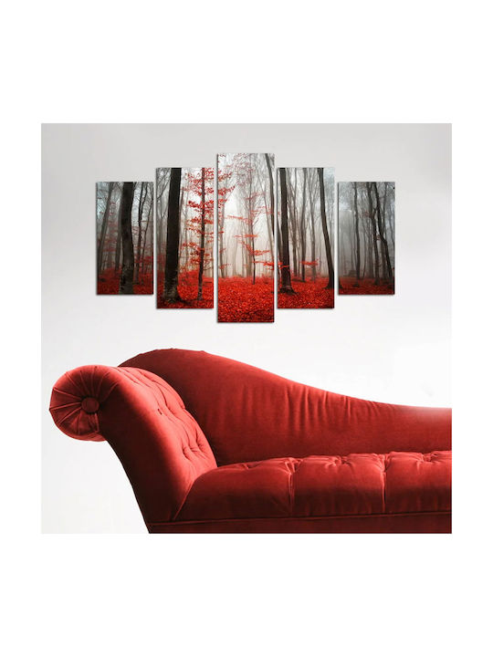 Five Piece Painting 110x60 A-g 232mld1943 110x60 MDF