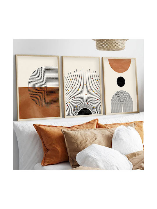 Paintings Frame Set 3 Pieces A-g 693bse1464 30x50 Wooden