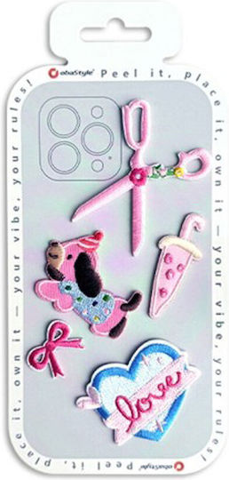 Fabric Stickers Mobile Phone Fabric Decorative Stickers Love