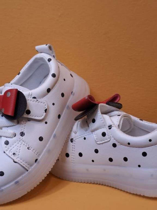 Παιδικά Sneakers με Σκρατς Λευκά