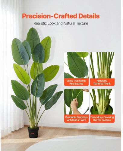 Vevor 1829 Mm Artificial Bird Paradise Tree Fake Plant Pot Indoor Vevor 1829 Mm Artificial Bird Paradise Tree Fake Plant Pot Indoor