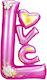 Luftballon Folie Jumbo Buchstabe Lila 110cm