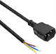 Akyga IEC C14 - IEC C14 Cable 1.5m Μαύρο AK-OT-07A