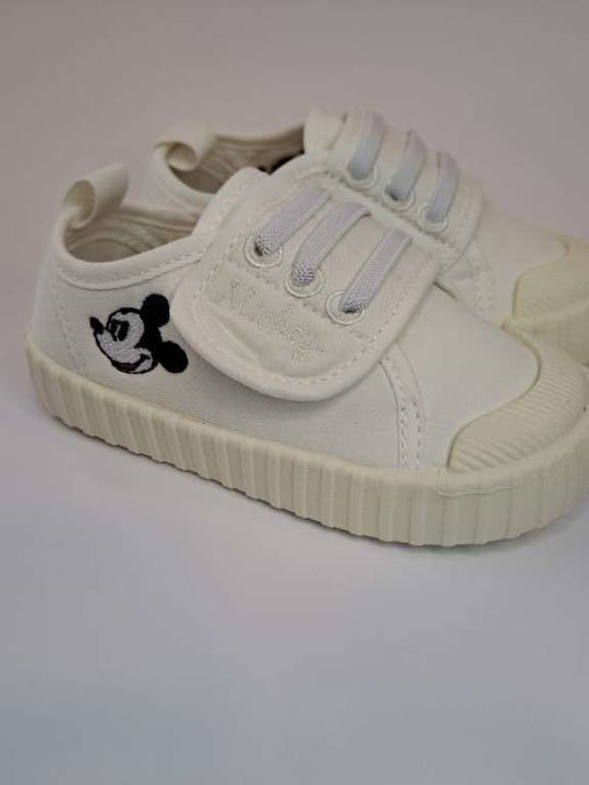 Παιδικά Sneakers με Σκρατς Λευκά
