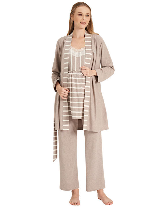Feyza Robe de maternitate Brown