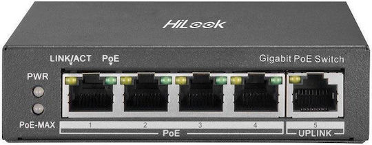 Hikvision HiLook NS-0505P-35 Unmanaged L2 PoE+ Switch με 5 Θύρες Ethernet