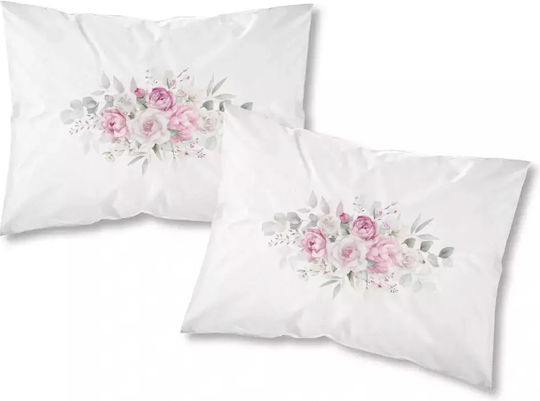 Borea Home Textiles Ζεύγος Μαξιλαροθήκες Agnes 010204018912 Λευκό 50 X 70 2 50 X 70 Cm