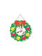 Hanging Ornament Wreath Paper Green 32x33cm