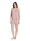 Pijadore Sommer Damen Pyjama-Set Pink