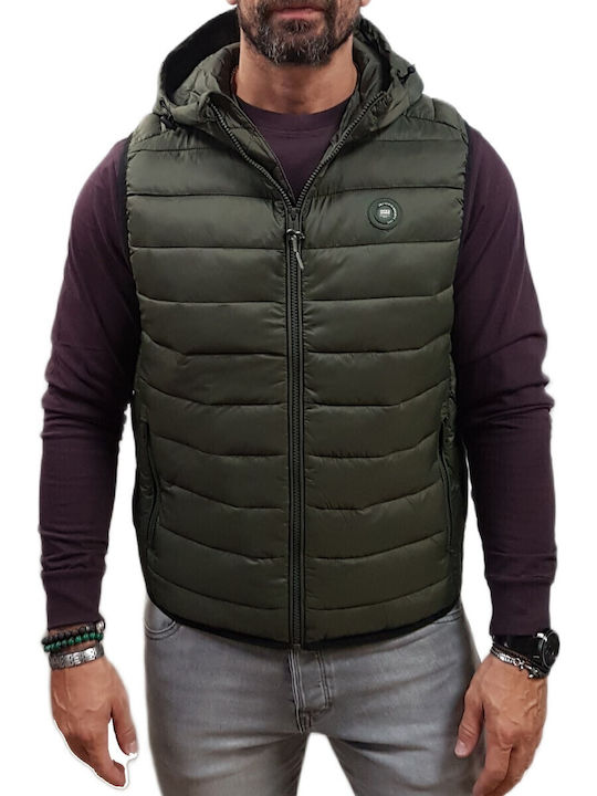 Jack & Jones Ärmellos Jacke Puffer Khaki