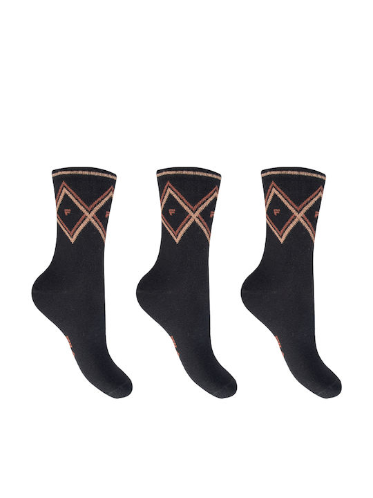 FILA Plain Șosete Uni Multicolor 3Pachet
