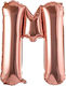 Balon Folie Jumbo Literă Μ Rose Gold 80buc