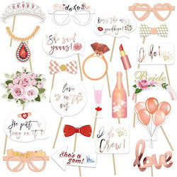 Set 23 Party Accessories Flippy Photo Corner Props Bachelorette Party Theme Pink