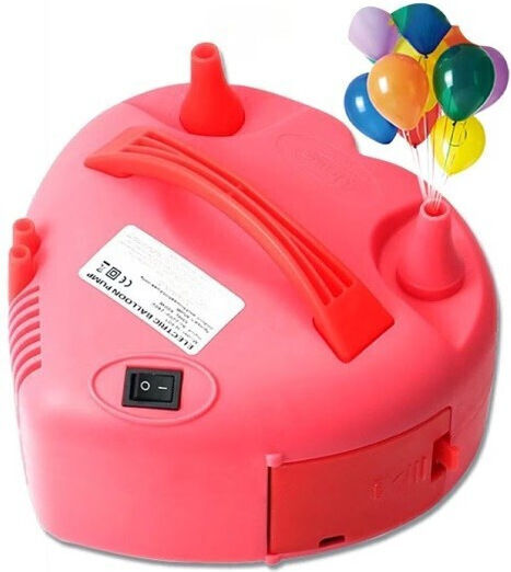 Pompă Electrică de Umflare Baloane 600 W Duze Duble de Umflare în Formă de Inimă Plastic Roșu