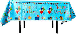 Tablecloth Flippy Foil Happy Birthday Balloon Print 137 X 183 Cm Blue