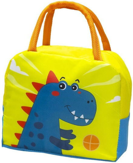 Schulische Isothermische Hand-Lunch-Tasche 2Es Gelb Dinosaurier 19 x 13 x 23cm