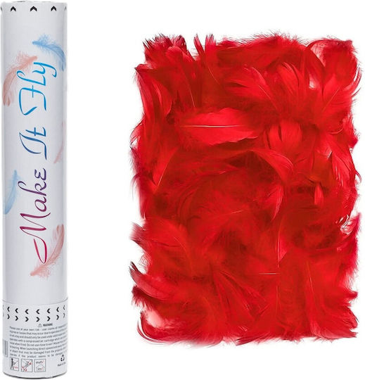 Confetti Tube Flippy Feather Pattern 27 Cm Make It Fly Red