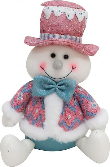 Figurină De Crăciun Om De Zăpadă Cu Pălărie Flippy Figurină Decorativă Om De Zăpadă Sărbători De Iarnă 26 X 20 X 12 Cm Multicoloră
