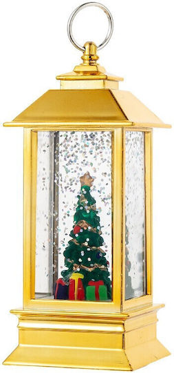 Crăciun Plastic Lampion Galben Baterie 13x5.3cm.