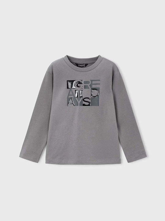 Mayoral Kids' Shirt Long Sleeve Gray