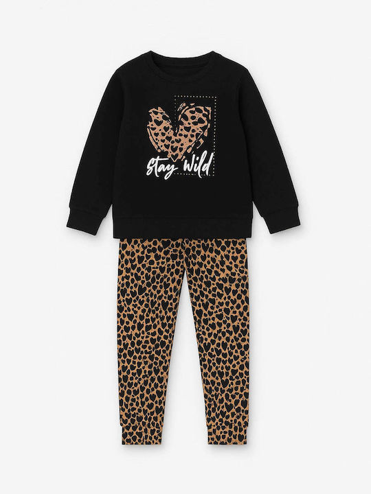 Kinder-Set mit Leggings Winter 2Stück Black