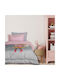 Das Home Kids Duvet Cover Single with Hollowfiber Filling Fashion Girl Grey, Pink 160x220cm