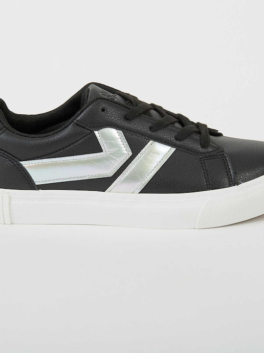 Kappa Logo Γυναικεία Flatforms Sneakers Μαυρο