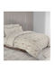 Espree Sheet Sets King Size with Elastic 180x200+35cm. Beige 4pcs