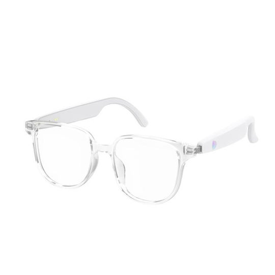 Gl08 Smart Glasses Support Touch Control Built-in Call Microphone Open Style Audio Experience White