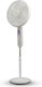 HomeVero Pedestal Fan 45W with 40cm Diameter Remote Control White