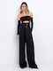 Damen Stoff Hose Schwarz