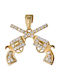 Tasoulis Jewellery Collection Silver Charm with Stones and Zircon