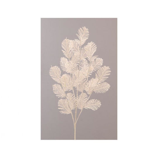 White Branch with Leaves H62 cm