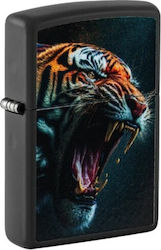 Zippo Tiger Brichetă Cu Flacără În Culoare Neagră