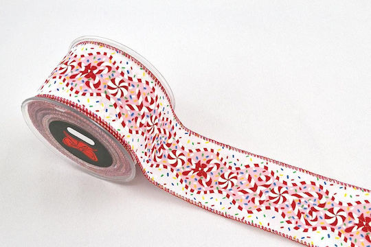 LiebeQueen Christmas Ribbon White 900x6.7cm 1pc